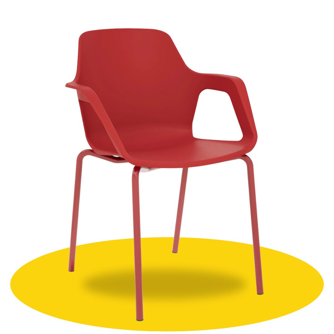 Cadeira Azurra Com Braço Metal